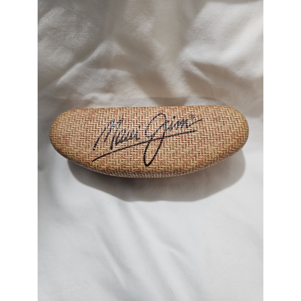 MAUI JIM   -  Clamshell Tan - Faux Bamboo‎ - Eyeglass Holder